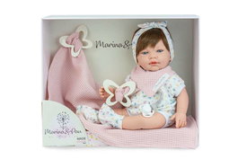Marina & Pau Muñeca Sweet Baby Farfalla Estuche 42 cm