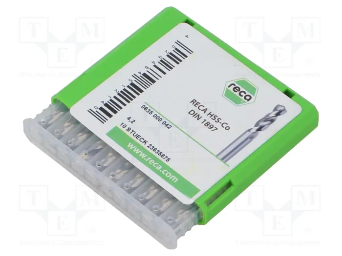RECA Broca para metal de 4,2 mm y 55 mm en HSS-Co RECA Broca para metal de 4,2 mm y 55 mm en HSS-Co