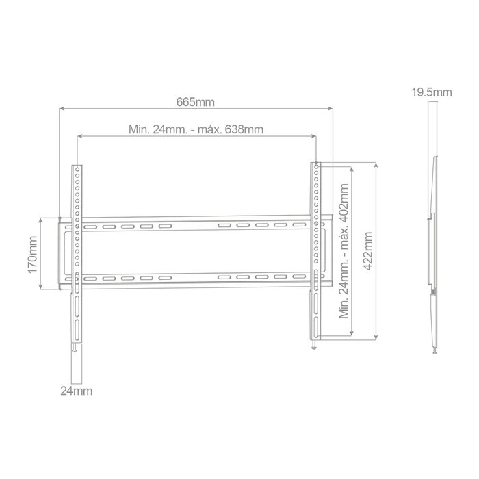 Holmios Soporte de TV fijo 37 pulg. Holmios Soporte de TV fijo 37 pulg.