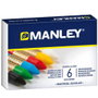 Manley Estuche de 6 Ceras de Colores Surtidos 60mm