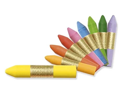 Manley Estuche de 6 Ceras de Colores Surtidos 60mm Manley Estuche de 6 Ceras de Colores Surtidos 60mm