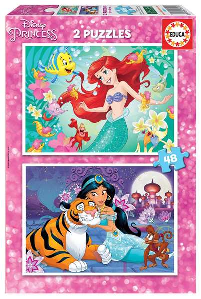 Educa Borras Puzzle Ariel + Jasmine Princesas Disney 2x48pzs Educa Borras Puzzle Ariel + Jasmine Princesas Disney 2x48pzs