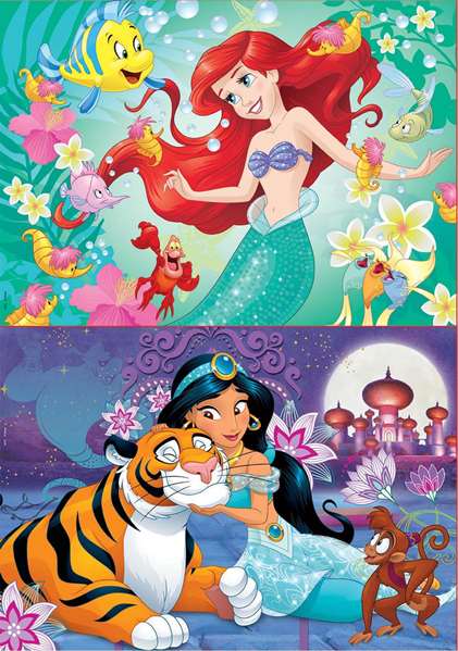 Educa Borras Puzzle Ariel + Jasmine Princesas Disney 2x48pzs Educa Borras Puzzle Ariel + Jasmine Princesas Disney 2x48pzs