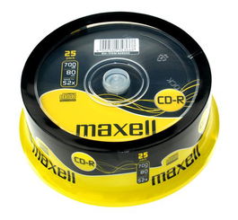 Cd-Rom Maxell 700 Mb 80 Min. 52X Tarro De 25 (Incluye Canon Lpi De 2.00 ) (M184)