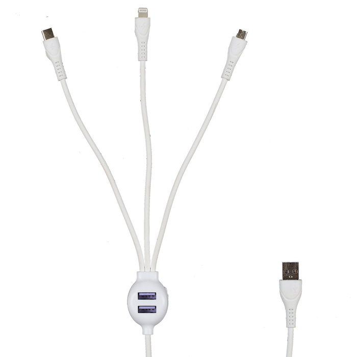 Be Mix Cable Carga 5 En 1 PVC Policloruro de Vinilo 120 cm