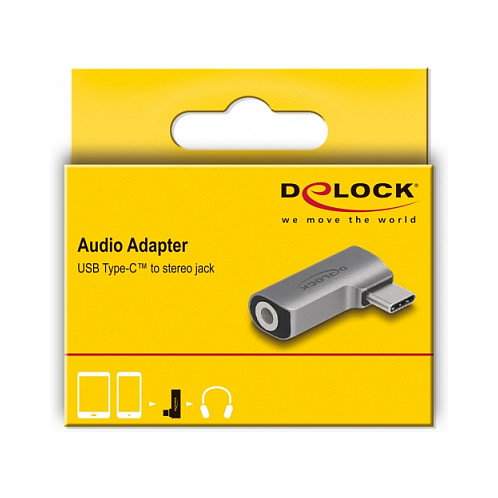 DeLOCK Adaptador de audio USB Type-C™ a jack de 3,5 mm 4 pines