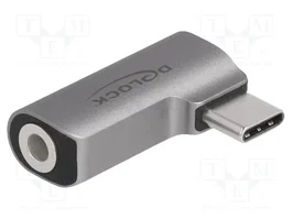 DeLOCK Adaptador de audio USB Type-C a conector de 3,5 mm 4 pines, Gris