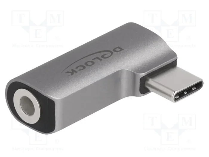 DeLOCK Adaptador de audio USB Type-C a conector de 3,5 mm 4 pines, Gris DeLOCK Adaptador de audio USB Type-C a conector de 3,5 mm 4 pines, Gris