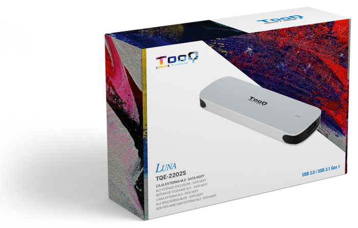 Tooq Caja Externa para SSD M.2 NGFF TQE-2202S Plata