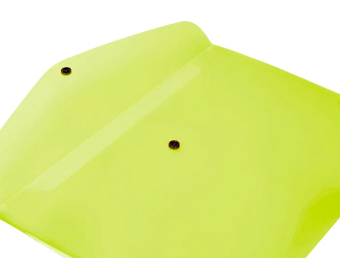 Liderpapel Carpeta Dossier Broche Polipropileno Din A4 Amarillo Fluor Opaco Capacidad 50 Hojas