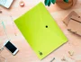Liderpapel Carpeta Dossier Broche Polipropileno Din A4 Amarillo Fluor Opaco Capacidad 50 Hojas