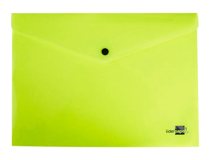 Liderpapel Carpeta Dossier Broche Polipropileno Din A4 Amarillo Fluor Opaco Capacidad 50 Hojas