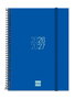 Finocam Agenda Escolar 2026-2027 con Espiral y Tapas de Polipropileno Azul, 155x212mm