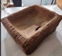 DKD Home Decor Centro de Mesa de Teca Natural 27x23x11,5 cm