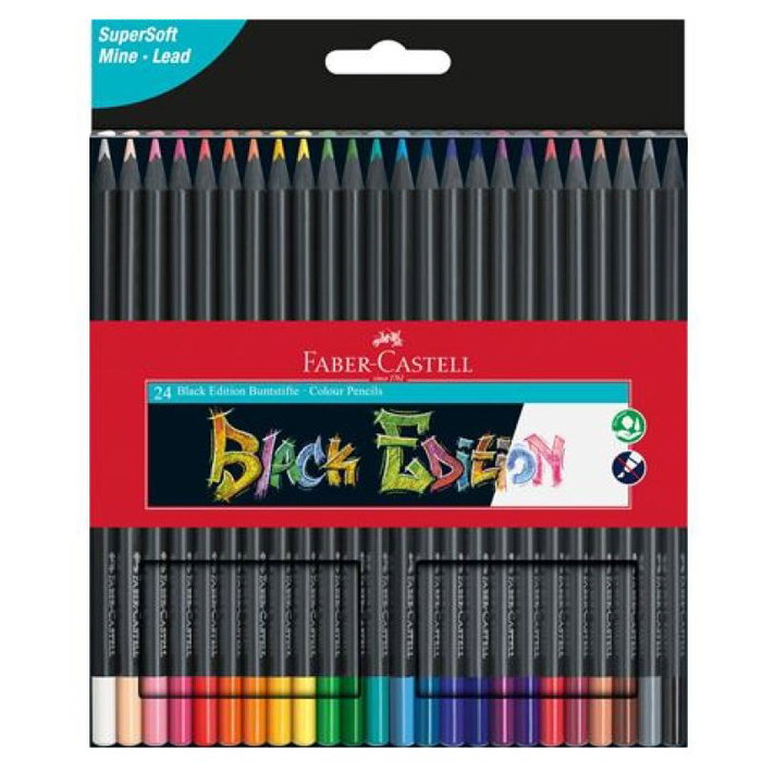 FABER-CASTELL Black Edition Estuche de 24 Lápices de Colores Multicolor