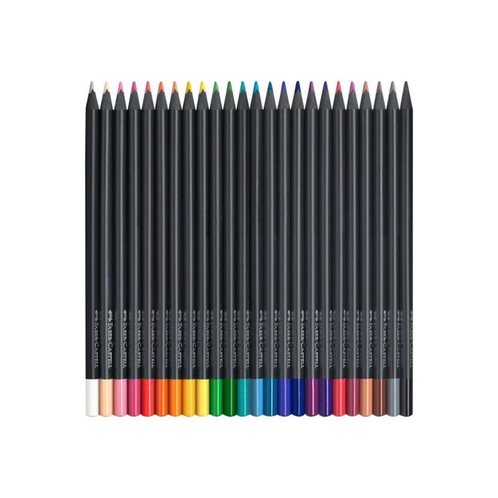 FABER-CASTELL Black Edition Estuche de 24 Lápices de Colores Multicolor