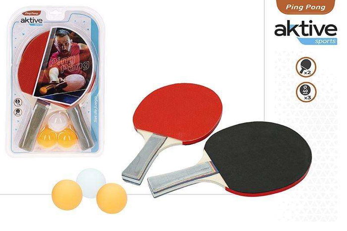 Color Baby Set de Palas de Ping Pong con Pelotas - Incluye 2 Palas y Pelotas, Dimensiones 20,5x4,5x3,2cm