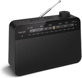 PHILIPS Radio AM/FM AC/DC, Receptor Portátil para Interior y Exterior