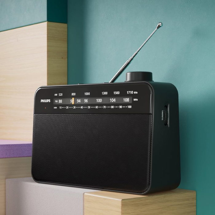 PHILIPS Radio AM/FM AC/DC, Receptor Portátil para Interior y Exterior