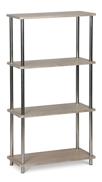 Inde Estantería Madera-Acero 4 Niveles 60.4 cm x 30.7 cm x 9.9 cm (2 Unidades)