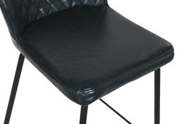 DKD Home Decor Taburete Vintage Azul Petroleo Metal y Pu 42.5 x 81.5 x 40 cm