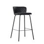 DKD Home Decor Taburete PU Metal Azul Petróleo