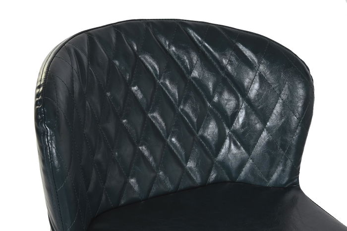 DKD Home Decor Taburete Vintage Azul Petroleo Metal y Pu 42.5 x 81.5 x 40 cm