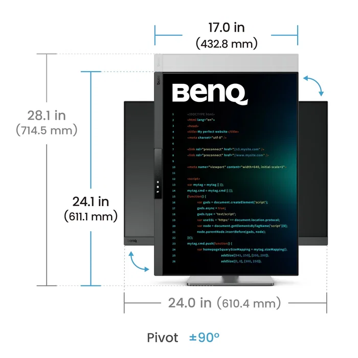 BenQ RD280UG Monitor de programación 28.2 4K+ 120Hz IPS Negro BenQ RD280UG Monitor de programación 28.2 4K+ 120Hz IPS Negro