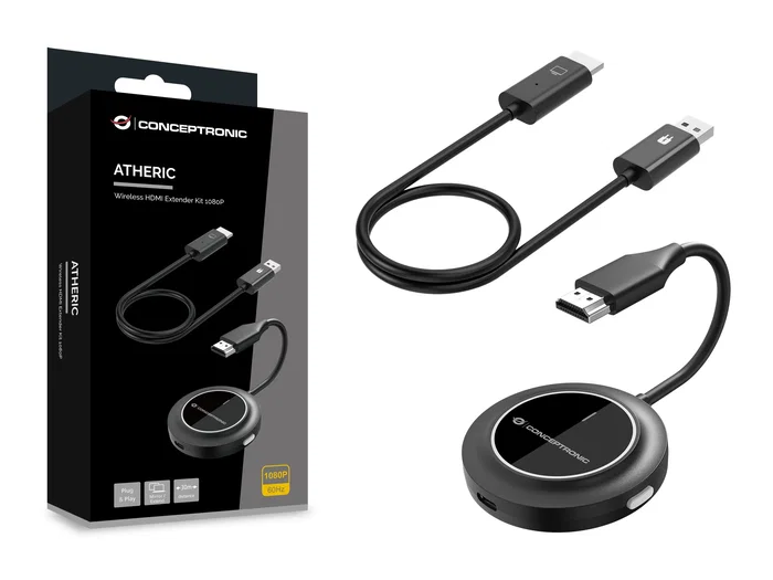 Conceptronic ATHERIC02B Transmisor HDMI Inalámbrico Full HD 1080p 60Hz 30m Conceptronic ATHERIC02B Transmisor HDMI Inalámbrico Full HD 1080p 60Hz 30m