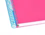 Antartik Cuaderno espiral A5 micro 120 hojas 90 gr liso con bandas color rosa fluor