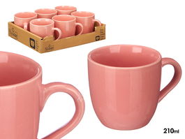 Vessia Taza Cafe Con Leche Rosa Palo 210 ml 11x8x8cm (Set de 24)