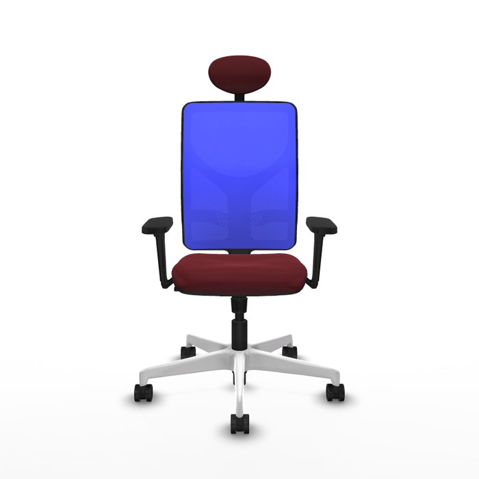 PIQUERAS Y CRESPO Silla de oficina Motilla con Mecanismo Sincro, Granate y Azul