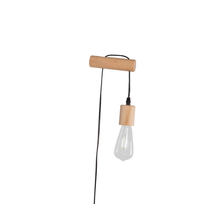 Aplique de Pared de Madera Ajman SKD-W1010, Lámpara LED E27 para Dormitorio y Sala de Estar Aplique de Pared de Madera Ajman SKD-W1010, Lámpara LED E27 para Dormitorio y Sala de Estar