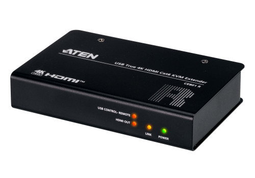 ATEN Extensor KVM HDMI USB Audio RS-232 4K HDR hasta 100m por Cat 6/6a con Conmutación EDID y Control Dual Consola - Modelo CE801-AT-G