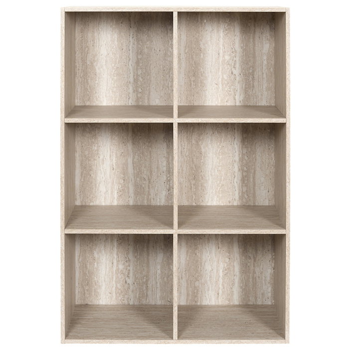 Home Deco Factory Estantería Pietra 6 Compartimentos, Colección Terra Nova, Mueble Estantería Modular