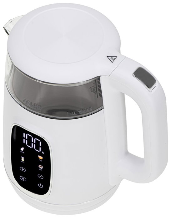 Adler Ad 1305 Hervidor de agua 1,7 l Blanco/plata