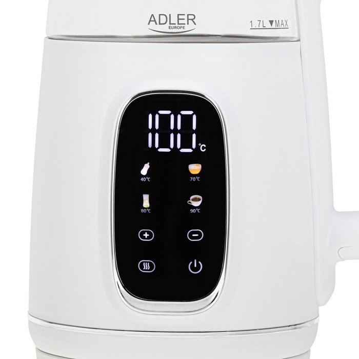 Adler Ad 1305 Hervidor de agua 1,7 l Blanco/plata