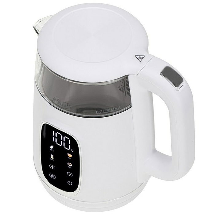 Adler Ad 1305 Hervidor de agua 1,7 l Blanco/plata