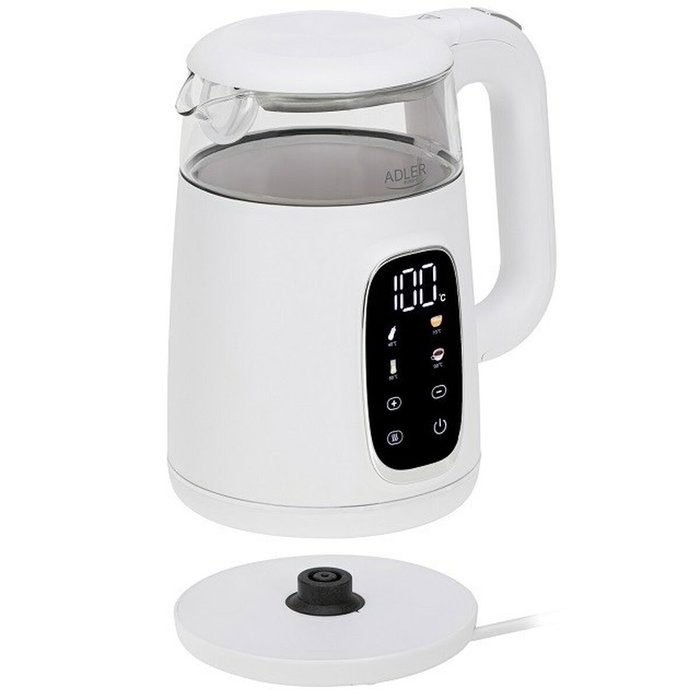Adler Ad 1305 Hervidor de agua 1,7 l Blanco/plata