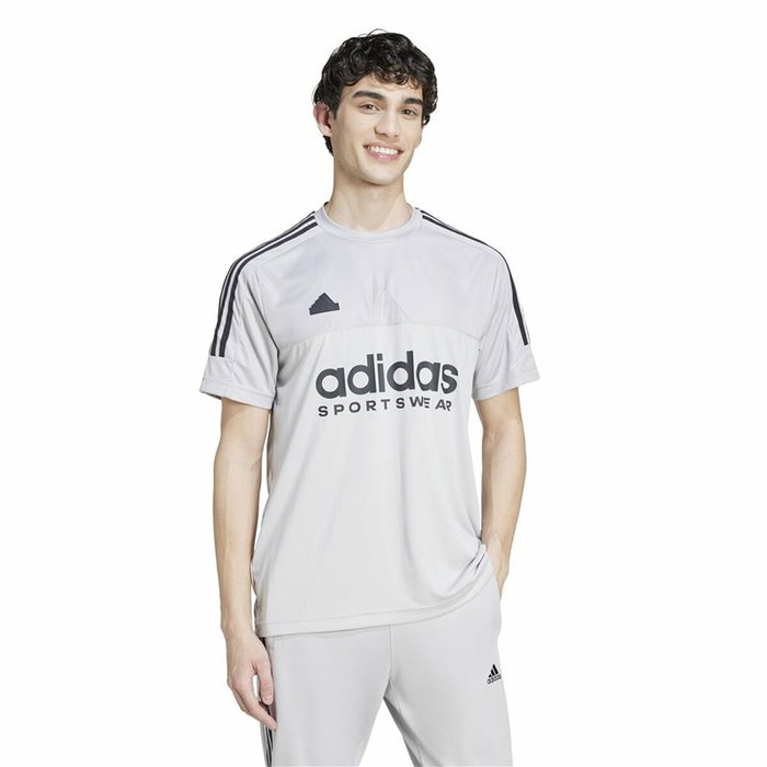 Camiseta de Manga Corta Hombre Adidas Tiro Gris