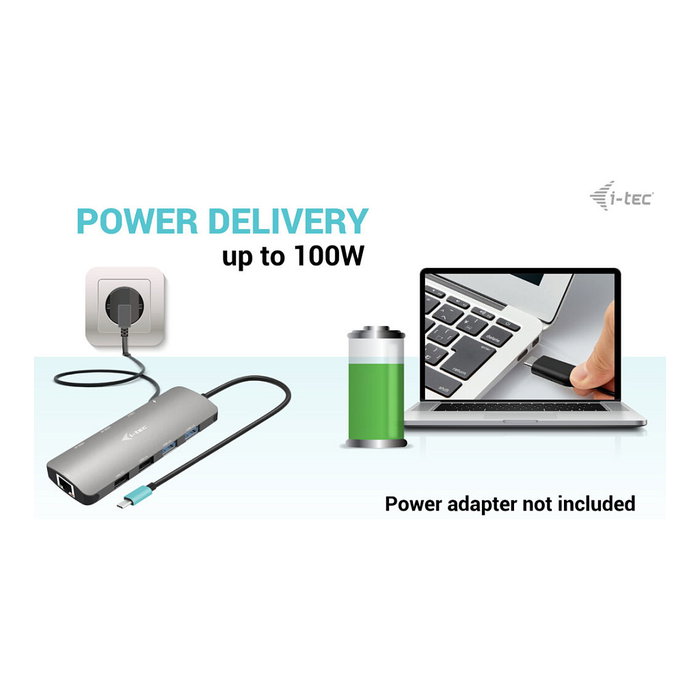 I-Tec USB-C Metal Nano 2x HDMI Docking Station + PD 100W I-Tec USB-C Metal Nano 2x HDMI Docking Station + PD 100W