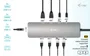 i-tec C31NANOHDM2DOCPD Dock USB-C Metal, 2x HDMI 4K 60Hz, PD 100W, USB-A 3.2/2.0, Ethernet Gigabit, para Portátil, Tablet, Windows, macOS, Android, Plata