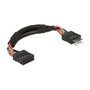 DeLOCK Cable de extensión USB 2.0 de 10 pines, 0,1 m