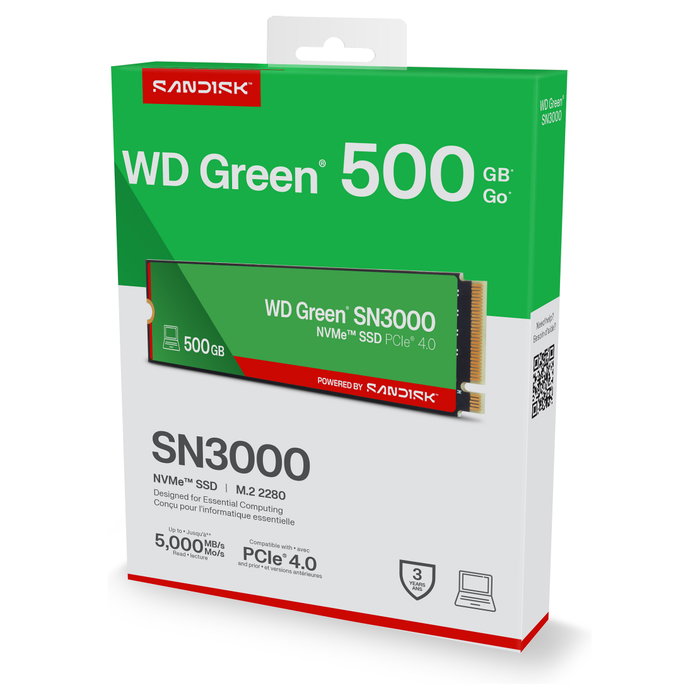 Western Digital Green SN3000 500 GB M.2 2280 SSD