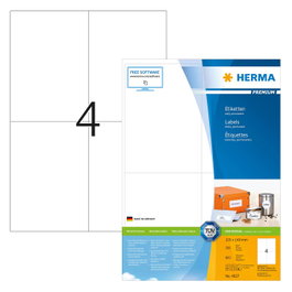 HERMA Etiquetas Premium A4 Blanco 105x148 mm 800 unidades