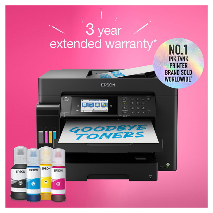 Epson ET-16655 Multifunción Inkjet A3 25ppm Impresión Doble Cara USB LAN Wi-Fi Negra Epson ET-16655 Multifunción Inkjet A3 25ppm Impresión Doble Cara USB LAN Wi-Fi Negra