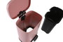 DKD Home Decor Papelera Metal PP Melocotón 5 L con Cerrado Lento