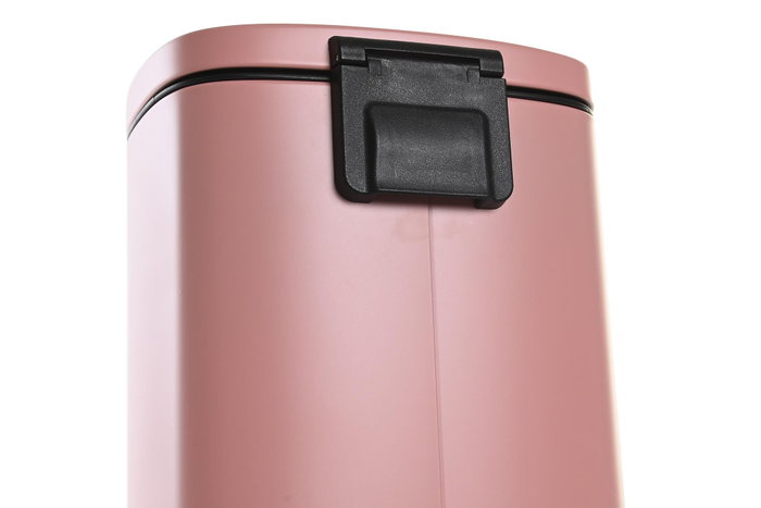 DKD Home Decor Papelera Metal PP Melocotón 5 L con Cerrado Lento