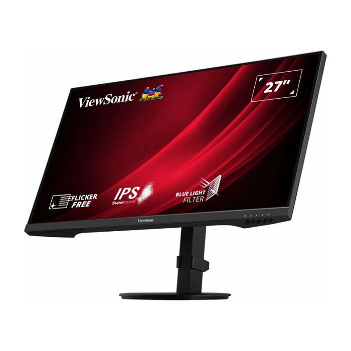 ViewSonic VG2709-2K-MHD-2 Monitor LED Gaming 27" (68,6 cm), Resolución QHD 2560x1440, Panel IPS, 75Hz, Altavoces, HDMI, DisplayPort, Negro