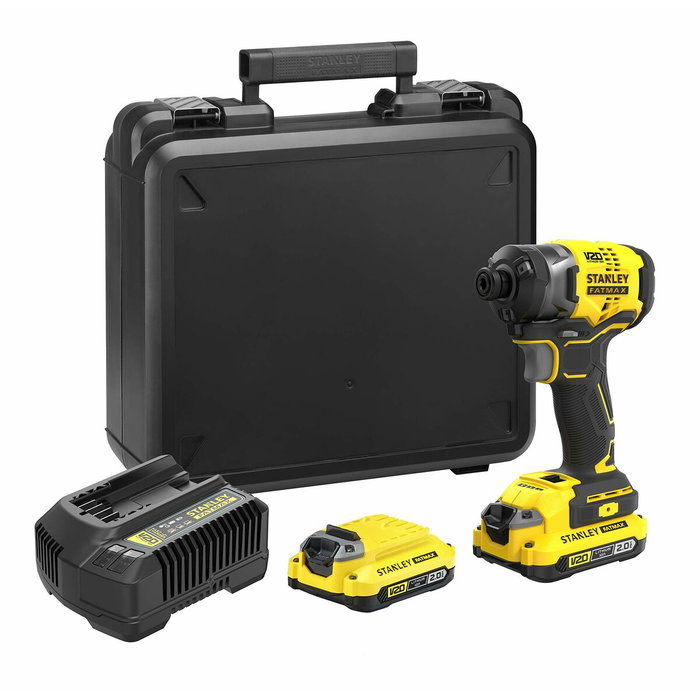 Stanley Fatmax Atornillador de impacto V20 SFMCF820D2K-QW 190 Nm Brushless 18V con 2 Baterías 2Ah